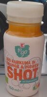 Bio Kurkuma in Orange und Ingwer Shot