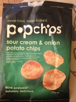 Chips à base de pomme de terre goût crème aigre & oignon