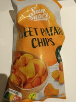 Zoete aardappel chips
