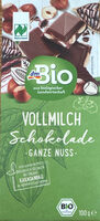 Volmilch Schokolade Ganze Nuss