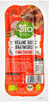 Vegane rote Bratwurst aus Seitan
