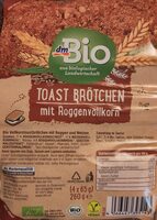 Toast Brötchen mit Roggenvollkorn