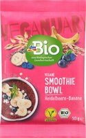 Vegane Smoothie Bowl Heidelbeere-Banane