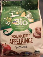 Schokoladlierte Apfelringe Vollmilch