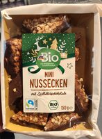 Mini Nussecken mit Zartbitterschokolade