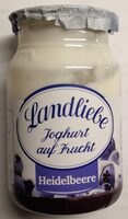 Joghurt auf Frucht Heidelbeere