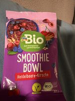 Smoothie Bowl Heidelbeere-Kirsche