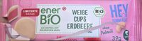 Weiße cups erdbeere