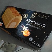 Bûche glacée saveur crème brûlée
