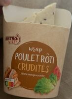 Wrap poulet rôti crudités