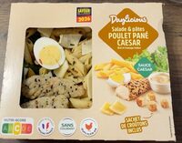 Salade et pâtes poulet pané caesar