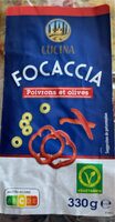 Focaccia poivrons et olives