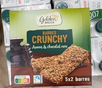 Barres crunchy avoine & chocolat noir