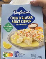 Colin d alaska sauce citron riz aux légumes
