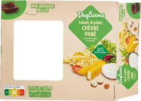 Salade et pâtes chèvre pané