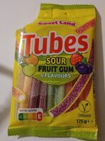 Tubes sour fruit gum
