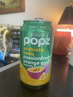 Prebiotic soda passionfruit orange guava