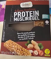 Erdnuss-Haselnuss Protein Müsliriegel