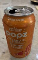 Popz Orange Cream Prebiotic Soda