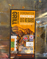Coronation Chicken Leg Kebabs