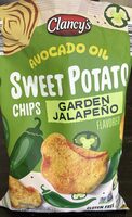 Avocado sweet potato garden jalapeños chips