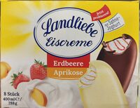 Eiscreme Erdbeere Aprikose