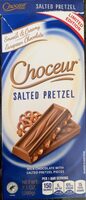 Milk chocolate with salted pretzels