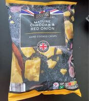 Mature cheddar & red onion hand cooked crisps