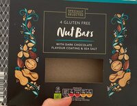Nut bars with Dark Chocolate coating and sea salt