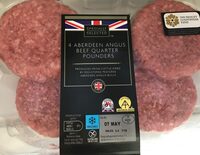 4 aberdeen angus beef quarter pounders