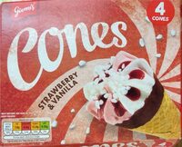 Cones strawberry & vanilla