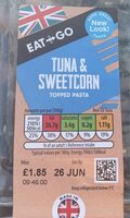 Tuna & Sweetcorn Topped Pasta