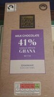 41% Ghana Milk Chocolate with Cacoa Nibs
