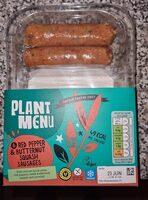 Plant Menu Red Pepper & Butternut Squash Sausages