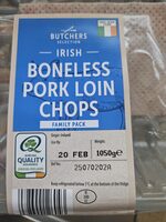 Irish boneless pork lion chops