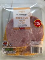 Breaded ham slices