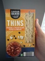 Thins Cheddar & Cracked Black Pepper Flatbreads