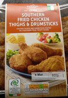 Southern fried chicken thighs and drumsticks
