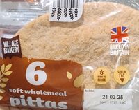 Soft wholemeal pittas