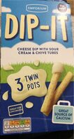 Cheese dip with sour cream and chive tubes