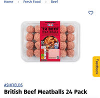 Ashfield farm 24 beef meatballs