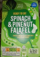 Spinach and pine nut falafel