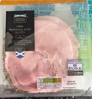 Scottish peppered ham sliced