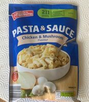 Pasta and sauce chicken and mushroom