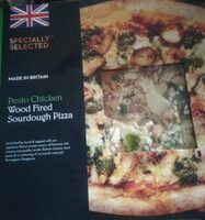 Pesto  chicken fired sourdough pizza