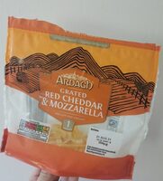 A mix of grated mozzarella cheese and mild irish coloured cheddar cheese