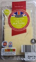 Half fat British mature cheddar slices