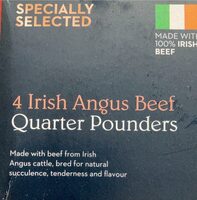 4 Irish Angus Beef Quarter Pounders