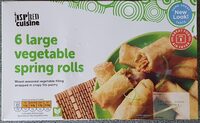 6 large vegetable spring rolls