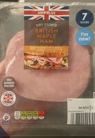 Dry cured British maple ham
